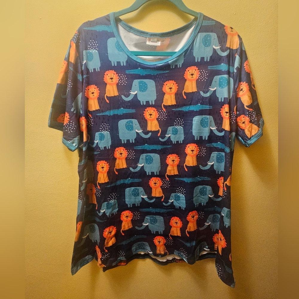 Shirley & Stone Zoo Animal Pajama or Lounge Set Shorts & Top Included